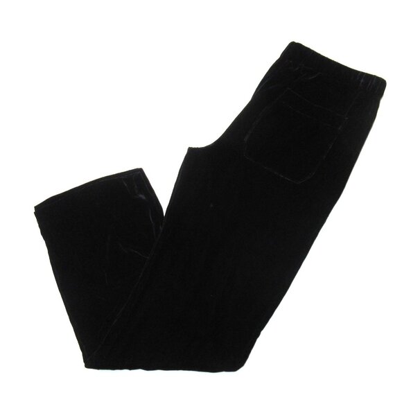 NWT Theory Winszlee in Black Fixture Matte Velvet Drawstring Relaxed Pants P XS - Picture 13 of 15
